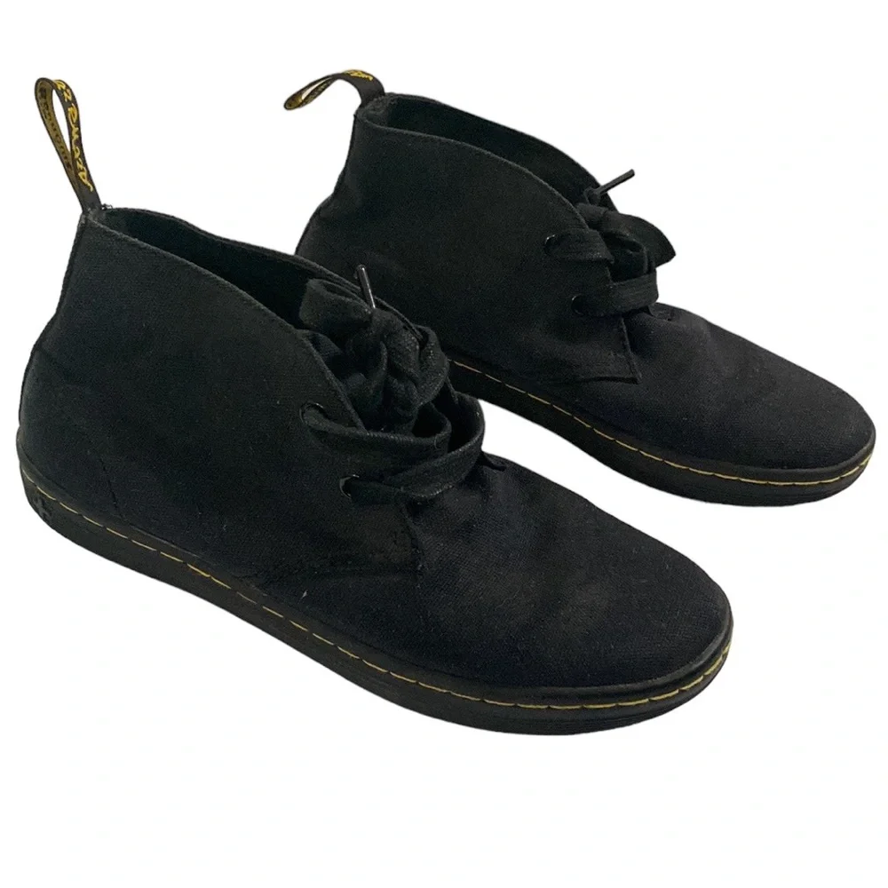 Dr Martens Etty black canvas desert booties size 6